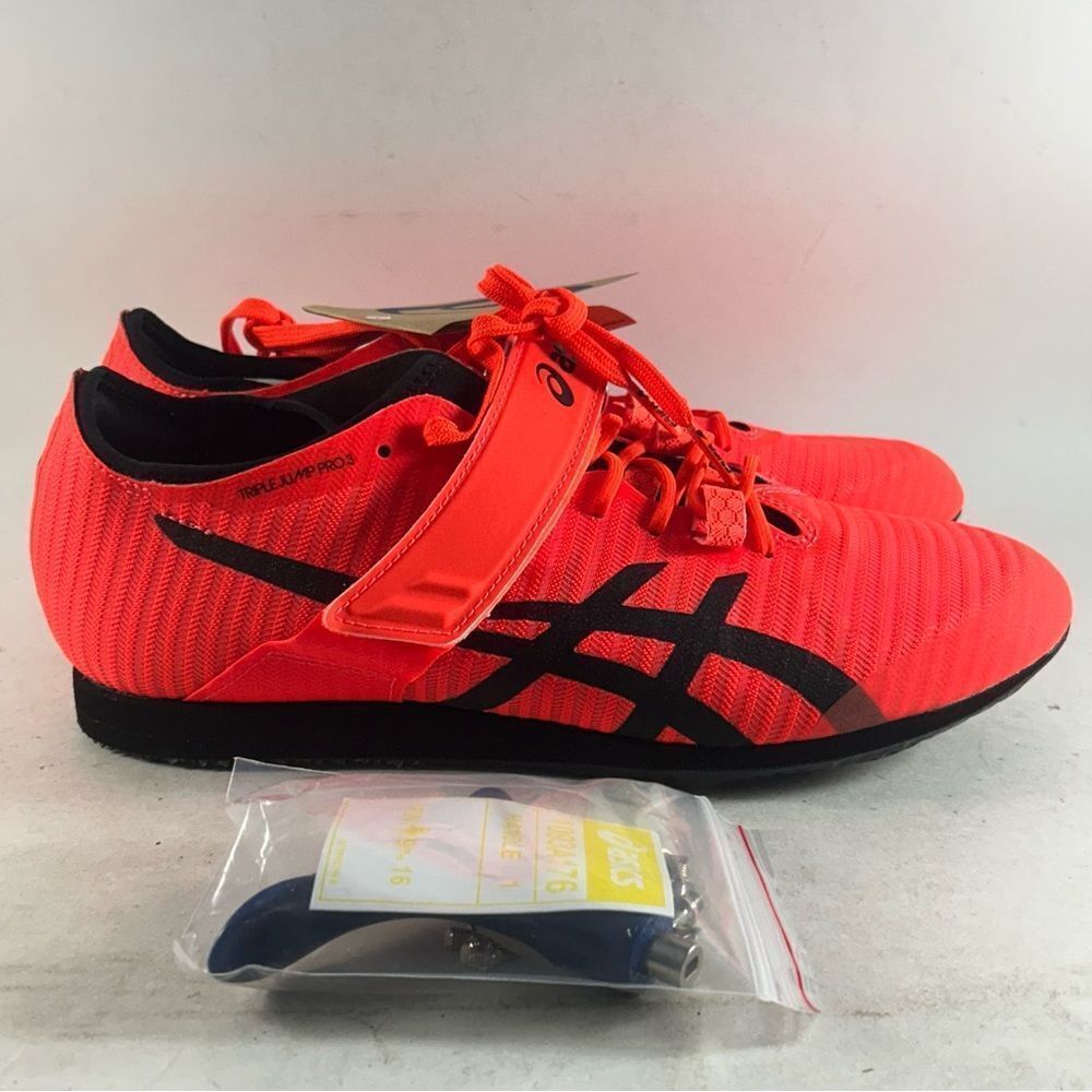 ASICS Triple Jump Pro 3 Mens Track And Field Shoes Cleats Sunrise Red Size 9.5